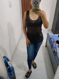Sequin Mesh Partywear Top