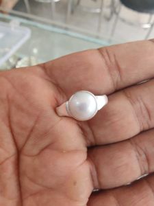 925 Italian Pearl Ring Wth Hallmark