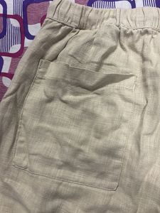 beigh linen pants Zara