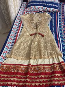 Elegant Gold Embroidered Dress