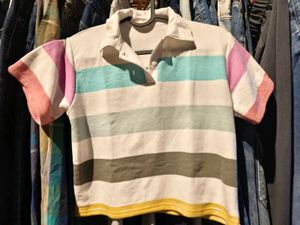 Striped Polo Shirt Size Small - medium