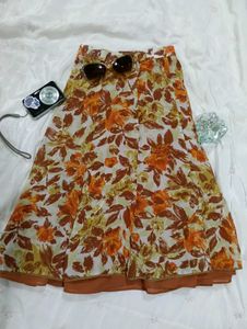 Floral Print Skirt