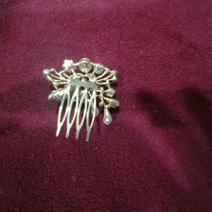 Pearl &amp; Rhinestone Flower Hair Comb