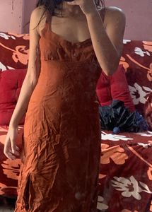 Zara Linen Blend MIDI Dress