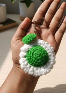 Daisy Crochet Keychain