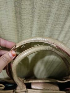 Vintage Tan Crocodile Embossed Handbag