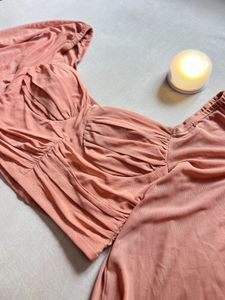 Peach Crop top
