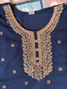 Elegant Navy Blue Ethnic Kurti