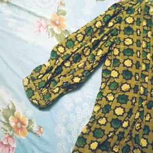 Patterned Long Sleeve Top