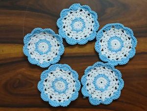 Set of 5 Crochet Coasters