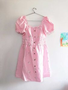 RIO Floral Dress with Puff Sleeves