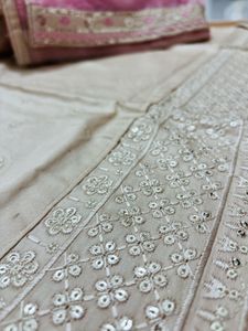 Elegant Cream Salwar Kameez