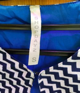 Chevron Print Open Front Blazer