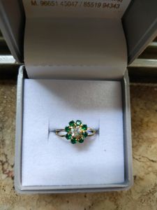 Imported 916 Gold Plated Chain Along With American Dimond Ladies Finger Ring