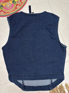 Blue Corset Denim Top