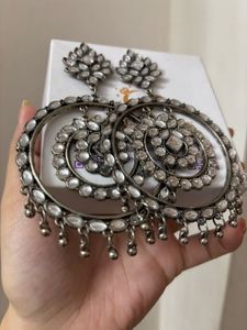 Beautiful white jhumka