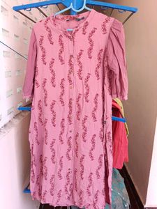 Pink Floral Tunic Top