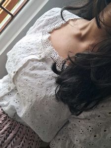 Beautiful Lace Cotton White Top 🌺🌿
