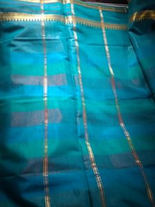 Temple Border Design Green Saree 🍏🍏🍏