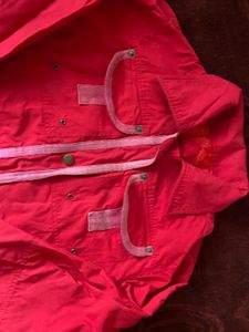 Red crop jacket