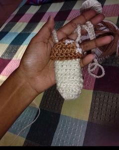 Crochet Mushroom Lipbalm Holder 🍄