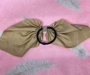 Golden Bow Hair Tie