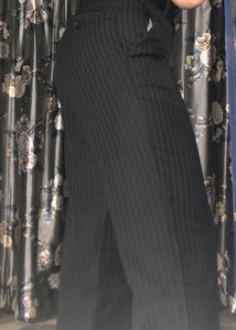 Pinstripe Wide Leg Trousers