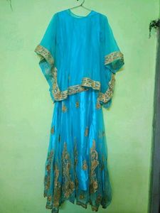 Net Cape Style Gown