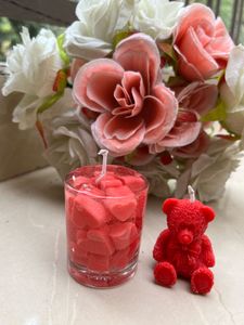 heart floating gel candle