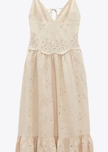 Zara Original Boho Embroidered Maxi Dress