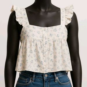 Floral Ruffle Tank Top