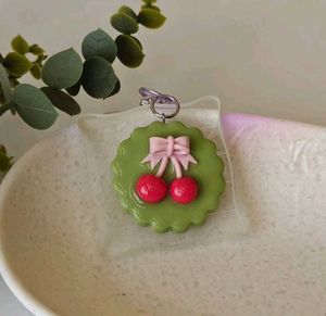 🍒💚Cherry Charm Keychain 🍒 💚