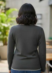 Imported Cute Embellished Grey Sweater