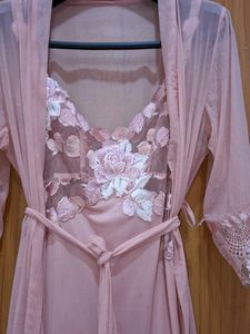 Pink Nightsuit with Robe