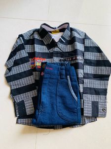 Boy&#39;s Shirt &amp; Jeans Set