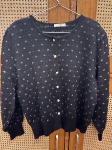 Elegant Black Knit Skirt with sweater