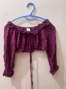 Cute Off Shoulder Crop Top