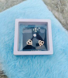 Dainty Pearl Heart Stud Earrings