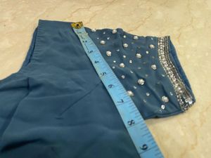 Royal Pearl Beaded Heavy Embellished Grey Saree