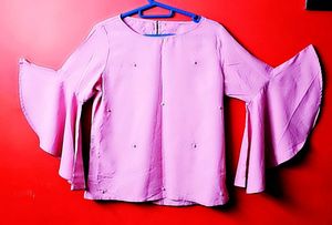 Cute Pastel Pink Embellished Top | Gently Used