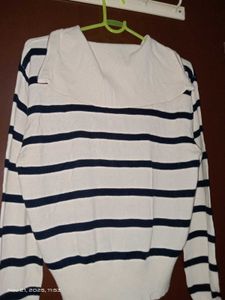 Striped Half-Zip Sweater