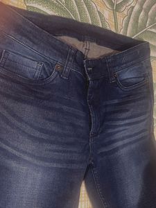 Dark Wash Jeans with Flare Bottom