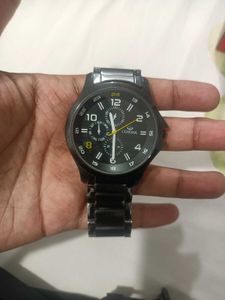 Corona Black Stainless Steel Watch | One Year Old