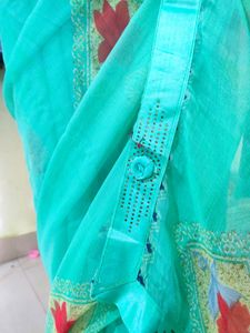 Stunning Sea Green Saree
