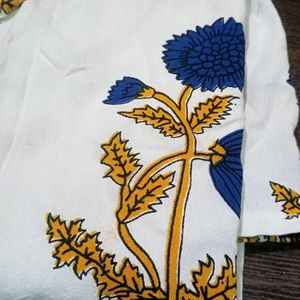 Floral Print Short Kurti