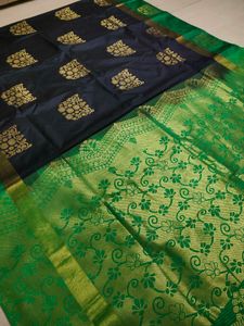Elegant Blue &amp; Green Saree