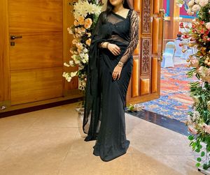 Black sequin net Blouse
