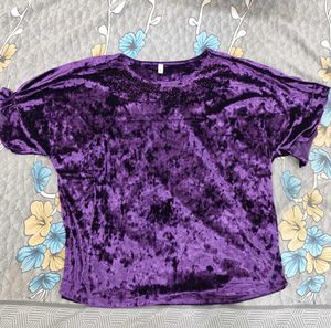 Purple Velvet Top