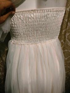 Ivory Halter Dress with Yellow Ribbon &amp; Bow