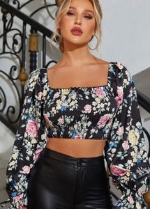 Floral Print Crop Top